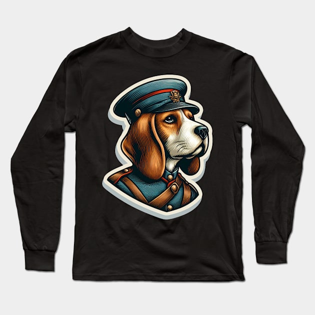 Beagle Soldier Long Sleeve T-Shirt by k9-tee